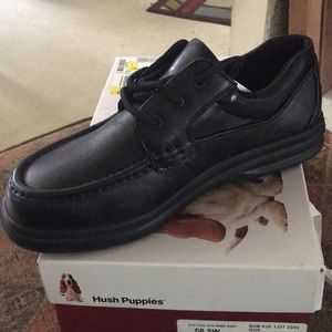 Men’s Black Leather Hush Puppies shoes